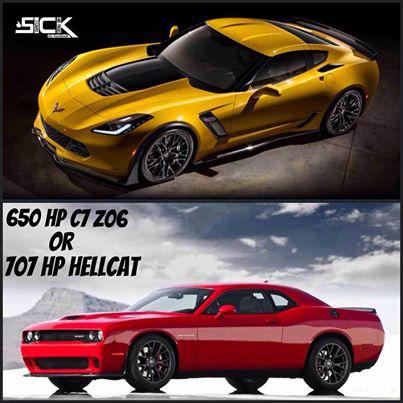 corvette vs hellcat